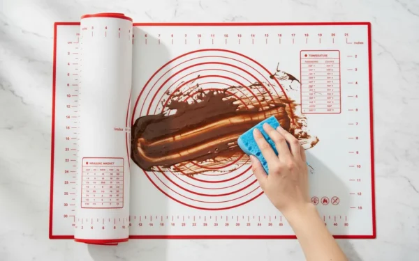 Tapis de Pâtisserie Ovensio™ | Avec Repères & Conversions, Anti-adhérent + Cadeau 🎁 – Image 4