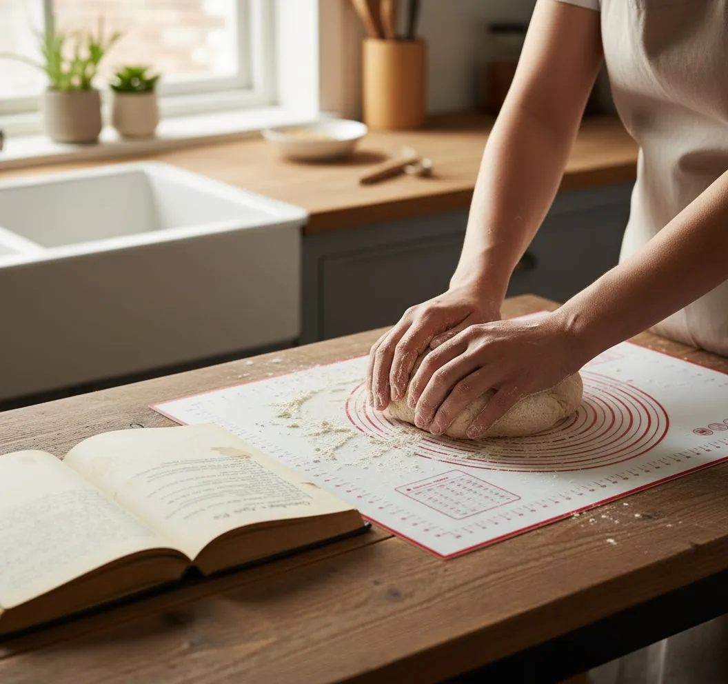 Tapis de Pâtisserie Ovensio™ | Avec Repères & Conversions, Anti-adhérent + Cadeau 🎁 – Image 6