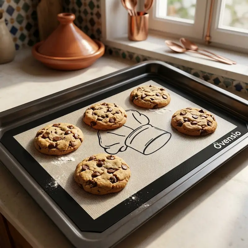 Tapis de cuisson réutilisable Ovensio sur plaque